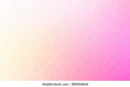 Multicolor pink, yellow polygonal illustration, which consist of triangles. Geometric background in Origami style with gradient. Triangular design for your business.
