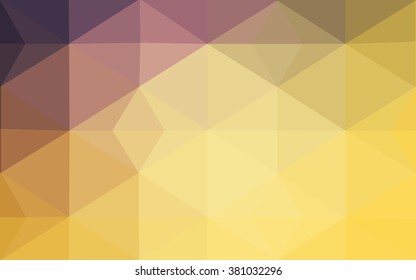 Multicolor pink, yellow polygonal illustration, which consist of triangles. Geometric background in Origami style with gradient. Triangular design for your business.