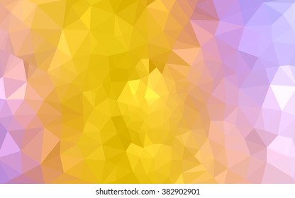 Multicolor pink, yellow polygonal illustration, which consist of triangles. Geometric background in Origami style with gradient. Triangular design for your business.