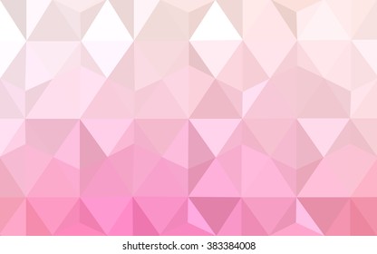 Multicolor pink, yellow polygonal illustration, which consist of triangles. Geometric background in Origami style with gradient. Triangular design for your business.
