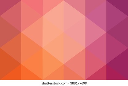 Multicolor pink, yellow polygonal illustration, which consist of triangles. Geometric background in Origami style with gradient. Triangular design for your business.