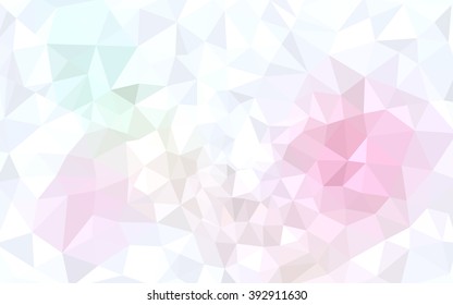 Multicolor pink, yellow polygonal illustration, which consist of triangles. Geometric background in Origami style with gradient. Triangular design for your business.