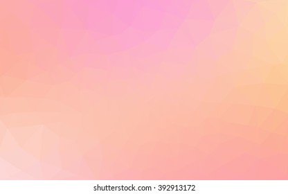 Multicolor pink, yellow polygonal illustration, which consist of triangles. Geometric background in Origami style with gradient. Triangular design for your business.