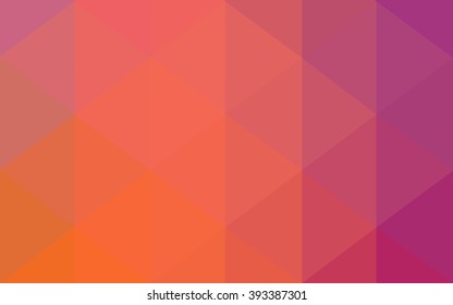 Multicolor pink, yellow polygonal illustration, which consist of triangles. Geometric background in Origami style with gradient. Triangular design for your business.