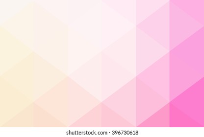 Multicolor pink, yellow polygonal illustration, which consist of triangles. Geometric background in Origami style with gradient. Triangular design for your business.