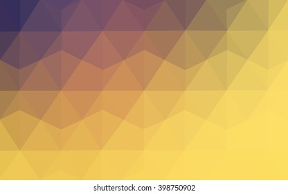 Multicolor pink, yellow polygonal illustration, which consist of triangles. Geometric background in Origami style with gradient. Triangular design for your business.