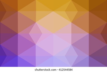Multicolor pink, yellow polygonal illustration, which consist of triangles. Geometric background in Origami style with gradient. Triangular design for your business.