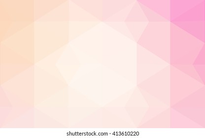 Multicolor pink, yellow polygonal illustration, which consist of triangles. Geometric background in Origami style with gradient. Triangular design for your business.