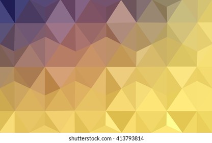 Multicolor pink, yellow polygonal illustration, which consist of triangles. Geometric background in Origami style with gradient. Triangular design for your business.