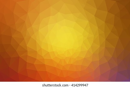 Multicolor pink, yellow polygonal illustration, which consist of triangles. Geometric background in Origami style with gradient. Triangular design for your business.