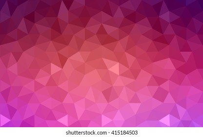 Multicolor pink, yellow polygonal illustration, which consist of triangles. Geometric background in Origami style with gradient. Triangular design for your business.