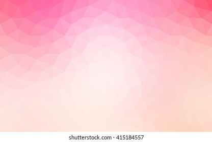 Multicolor pink, yellow polygonal illustration, which consist of triangles. Geometric background in Origami style with gradient. Triangular design for your business.