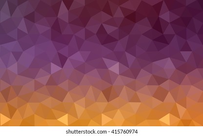 Multicolor pink, yellow polygonal illustration, which consist of triangles. Geometric background in Origami style with gradient. Triangular design for your business.