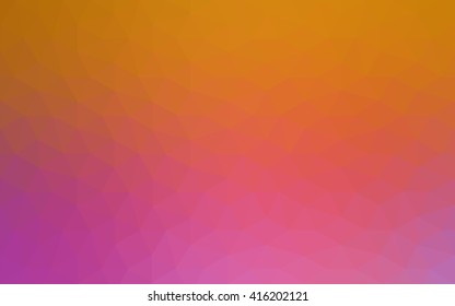 Multicolor pink, yellow polygonal illustration, which consist of triangles. Geometric background in Origami style with gradient. Triangular design for your business.