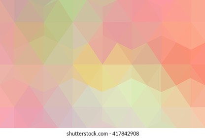 Multicolor pink, yellow polygonal illustration, which consist of triangles. Geometric background in Origami style with gradient. Triangular design for your business.