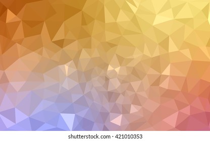 Multicolor pink, yellow polygonal illustration, which consist of triangles. Geometric background in Origami style with gradient. Triangular design for your business.