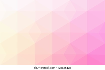Multicolor pink, yellow polygonal illustration, which consist of triangles. Geometric background in Origami style with gradient. Triangular design for your business.