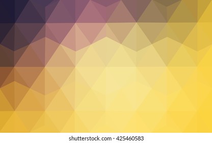 Multicolor pink, yellow polygonal illustration, which consist of triangles. Geometric background in Origami style with gradient. Triangular design for your business.