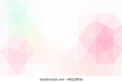 Multicolor pink, yellow polygonal illustration, which consist of triangles. Geometric background in Origami style with gradient. Triangular design for your business.