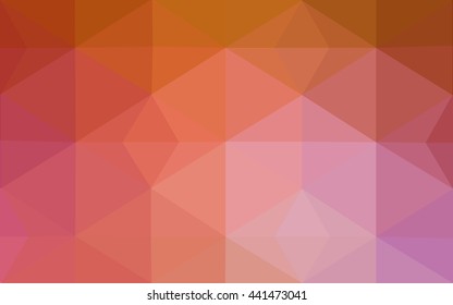 Multicolor pink, yellow polygonal illustration, which consist of triangles. Geometric background in Origami style with gradient. Triangular design for your business.