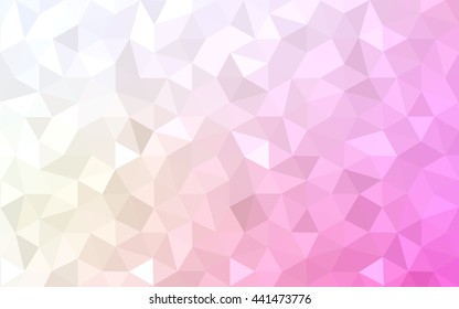Multicolor pink, yellow polygonal illustration, which consist of triangles. Geometric background in Origami style with gradient. Triangular design for your business.