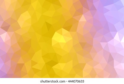 Multicolor pink, yellow polygonal illustration, which consist of triangles. Geometric background in Origami style with gradient. Triangular design for your business.