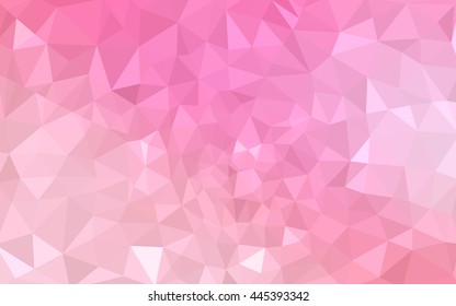 Multicolor pink, yellow polygonal illustration, which consist of triangles. Geometric background in Origami style with gradient. Triangular design for your business.