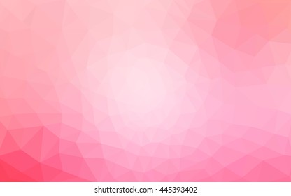 Multicolor pink, yellow polygonal illustration, which consist of triangles. Geometric background in Origami style with gradient. Triangular design for your business.