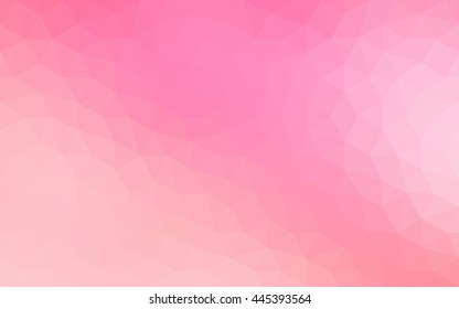 Multicolor pink, yellow polygonal illustration, which consist of triangles. Geometric background in Origami style with gradient. Triangular design for your business.