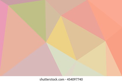 Multicolor pink, yellow polygonal illustration, which consist of triangles. Geometric background in Origami style with gradient. Triangular design for your business.