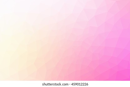 Multicolor pink, yellow polygonal illustration, which consist of triangles. Geometric background in Origami style with gradient. Triangular design for your business.