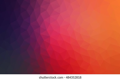 Multicolor pink, yellow polygonal illustration, which consist of triangles. Geometric background in Origami style with gradient. Triangular design for your business.