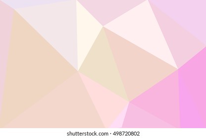 Multicolor pink, yellow polygonal illustration, which consist of triangles. Geometric background in Origami style with gradient. Triangular design for your business.
