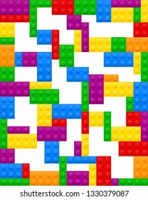 multicolor plastic constructor for children's educational games stock vector illustration isolated on white background