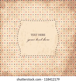 Multicolor Polka Dot Design, Vintage Frame