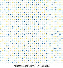 Multicolor polka dots seamless pattern. Classic dotted background. Retro polka dot. Vector illustration