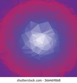 Multicolor polygonal illustration. Geometric background. Triangular design in vector.
