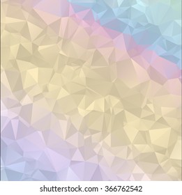 Multicolor polygonal illustration. Geometric background. Triangular design in vector.