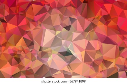Multicolor polygonal illustration. Geometric background. Triangular design in vector.