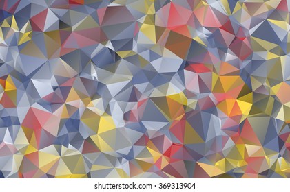 Multicolor polygonal illustration. Geometric background. Triangular design in vector.