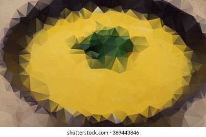 Multicolor polygonal illustration. Geometric background. Triangular design in vector.