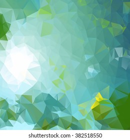 Multicolor polygonal illustration. Geometric background. Triangular design in vector.