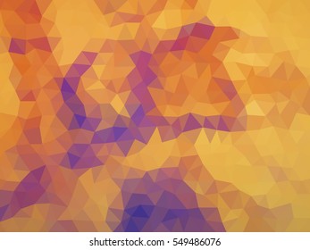 Multicolor polygonal illustration with triangle. Geometric background.