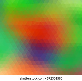 Multicolor polygonal illustration with triangle. Geometric background.