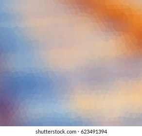 Multicolor polygonal illustration with triangle. Geometric background.