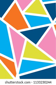 Multicolor polygonal illustration, which consist of triangles. Geometric background in Origami style