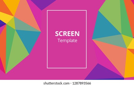 Multicolor polygonal illustration, which consist of triangles. Triangular design for your business. Rainbow, spectrum image.