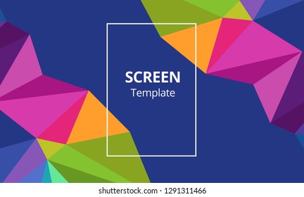 Multicolor polygonal illustration, which consist of triangles. Triangular design for your business. Rainbow, spectrum image.