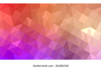 Multicolor polygonal illustration, which consist of triangles. Geometric background in Origami style with gradient. Triangular design for your business in vector. Rainbow, spectrum image.