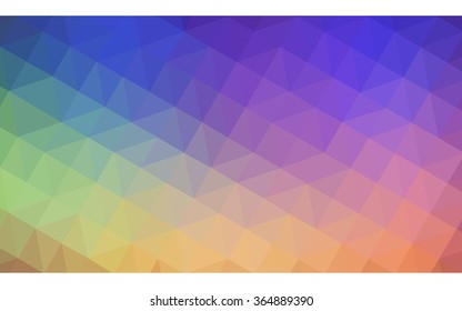 Multicolor polygonal illustration, which consist of triangles. Geometric background in Origami style with gradient. Triangular design for your business in vector. Rainbow, spectrum image.